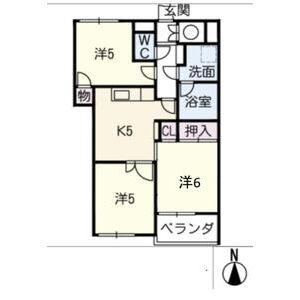 ライオンズマンション清住(3DK/3階)の間取り写真