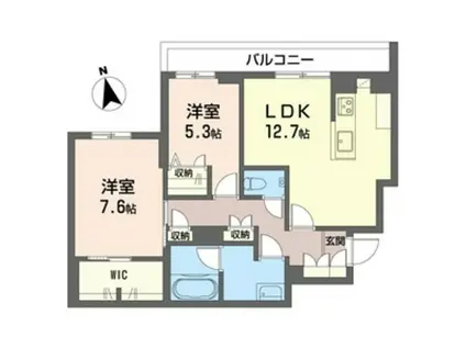 カーサレジオ戸塚(2LDK/3階)の間取り写真