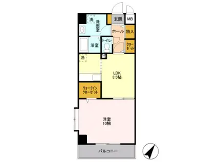 ソラーレ横浜(1LDK/4階)の間取り写真