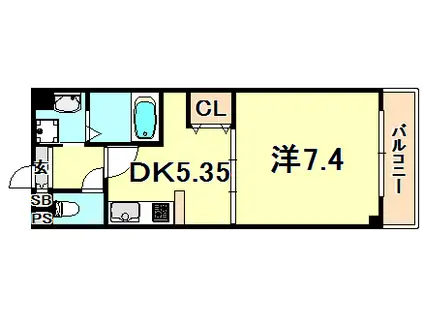 ムモミ上沢(1DK/4階)の間取り写真
