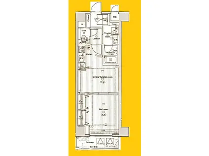 G-COMFORT ウエスト 新横浜(1DK/5階)の間取り写真