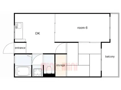 パールハイツ東二見(2DK/3階)の間取り写真