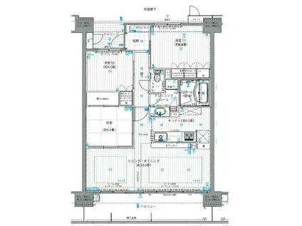 サーパス和歌山駅前(3LDK/6階)の間取り写真