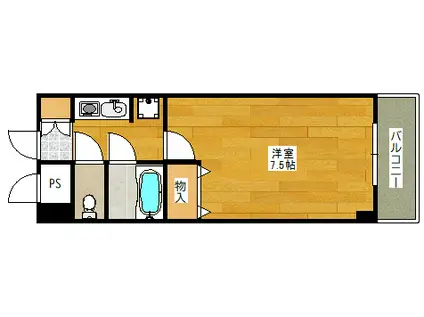 ハートランドウエスト(1K/3階)の間取り写真