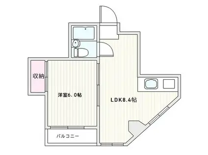 関根ビル(1LDK/5階)の間取り写真