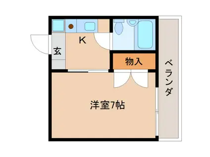 アメニティホウコク(1K/3階)の間取り写真