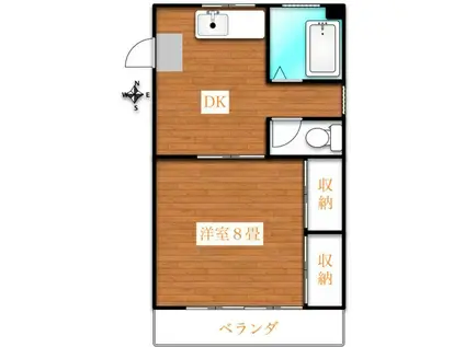 戸田コーポ(1DK/3階)の間取り写真