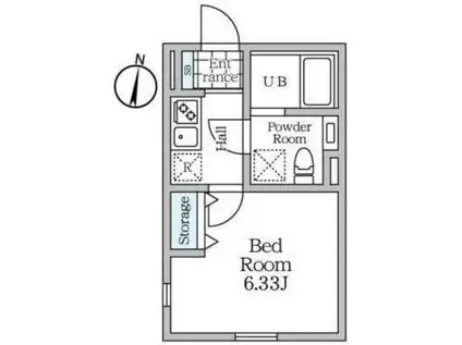 グランヴィル永福町(1K/4階)の間取り写真