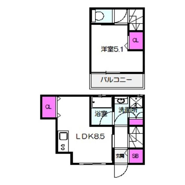 ROYAL RESIDENCE 大和田パークフロント(1LDK/1階)の間取り写真