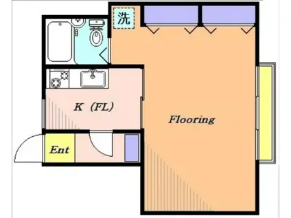 ショオLS(1K/2階)の間取り写真
