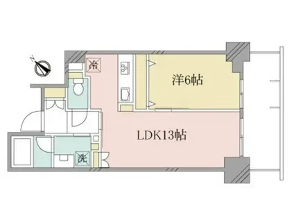 パリスコート(1LDK/7階)の間取り写真