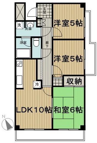 ヴェルデ久我山(3LDK/6階)の間取り写真