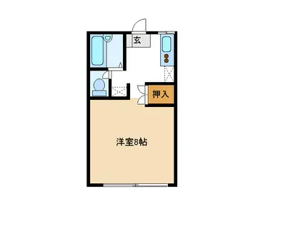 ネオ・リビエールII(1K/2階)の間取り写真