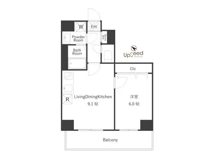 メイクスWアート横濱関内(1LDK/3階)の間取り写真