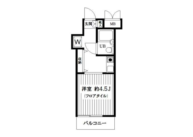 TOP・大和(ワンルーム/2階)の間取り写真