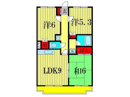 パークコモ(3LDK/2階)の間取り写真