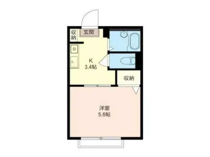 T・Sプランドゥール(1K/1階)の間取り写真