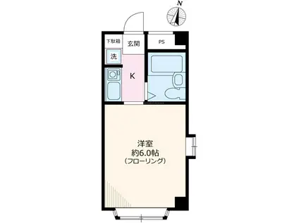 メゾン・ド・ルタン(1K/3階)の間取り写真