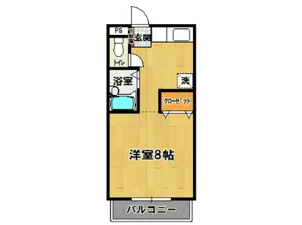 メゾンフジ(1K/1階)の間取り写真