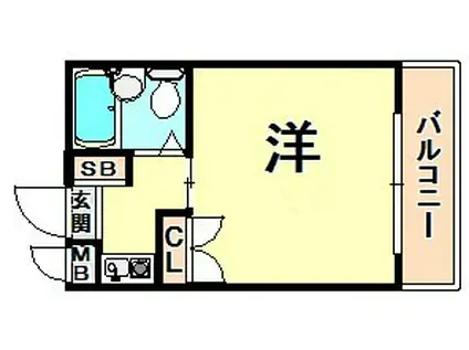サンプラザ尼崎18(ワンルーム/1階)の間取り写真