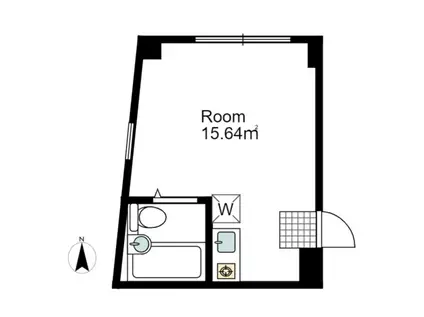 ベルハイツ入間(ワンルーム/2階)の間取り写真