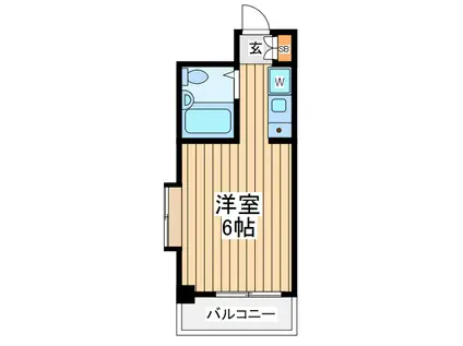 キャッスルマンション橋本(ワンルーム/4階)の間取り写真