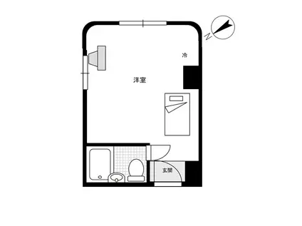 グリーンヒルズ戸塚(ワンルーム/4階)の間取り写真