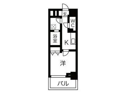 LAULEAKASHIMA(1K/9階)の間取り写真