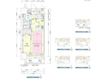 プレサンス新栄町ギャラント(1LDK/8階)の間取り写真