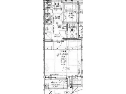 グランクオール西国立(1K/1階)の間取り写真