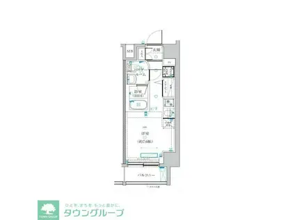 クラリッサ川崎ルーナ(ワンルーム/6階)の間取り写真