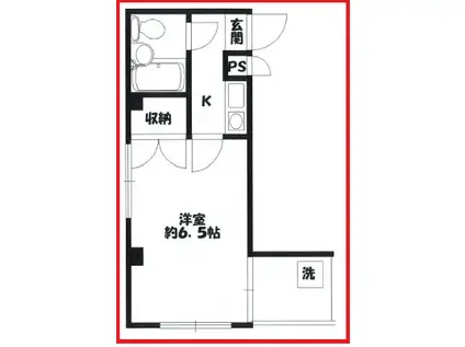 エリ―ル町屋(1K/1階)の間取り写真