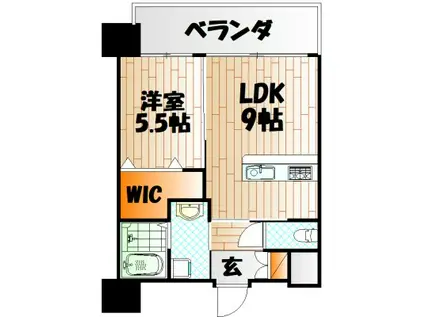 アクシオ小倉(1LDK/2階)の間取り写真