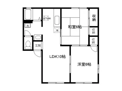 アマーレ(2LDK/1階)の間取り写真
