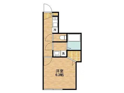 アムール蒲田(1K/1階)の間取り写真