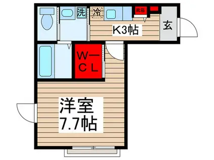 VIVACE(1K/1階)の間取り写真