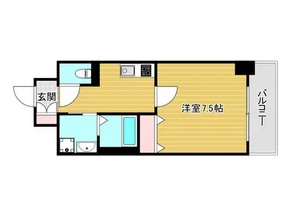 レジュールアッシュ弁天(1K/10階)の間取り写真