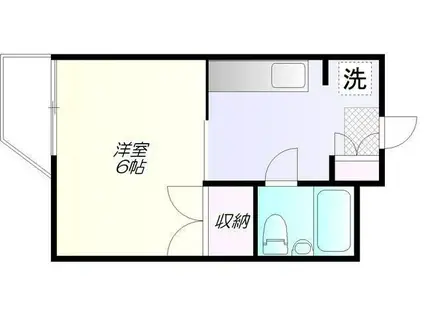 緑が丘ハイツ(1K/4階)の間取り写真