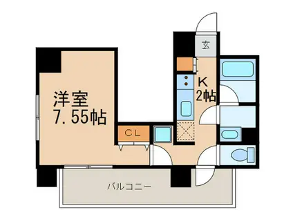 BLANCEMORISHITA(1K/8階)の間取り写真
