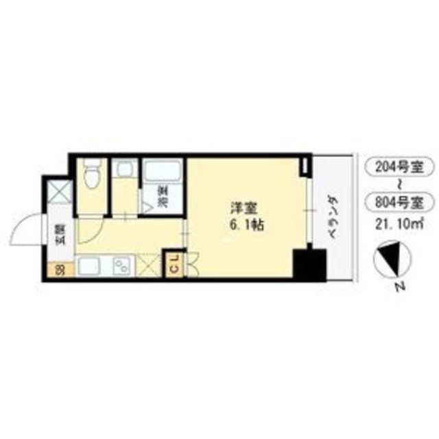 MAXIV大阪堺(1K/8階)の間取り写真