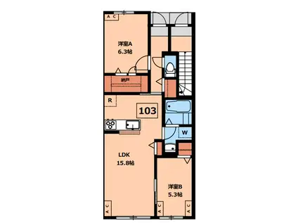 CLASIA JINDAIJI-クラシアジンダイジ-(2LDK/1階)の間取り写真