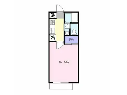サニークレスト(1K/1階)の間取り写真