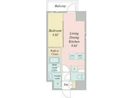 ブランシエスタ金山北(1LDK/7階)の間取り写真