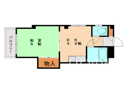 アルシオン(1DK/3階)の間取り写真