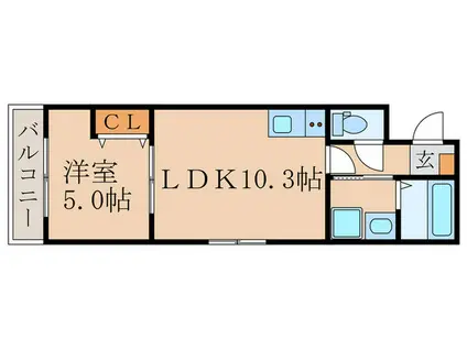 グラン・レガロ丹波橋(1LDK/1階)の間取り写真