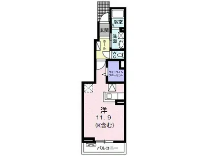 水島臨海鉄道 球場前駅(岡山) 徒歩16分 2階建 築10年(ワンルーム/1階)の間取り写真