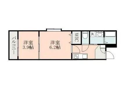 REIM易居町(2K/3階)の間取り写真