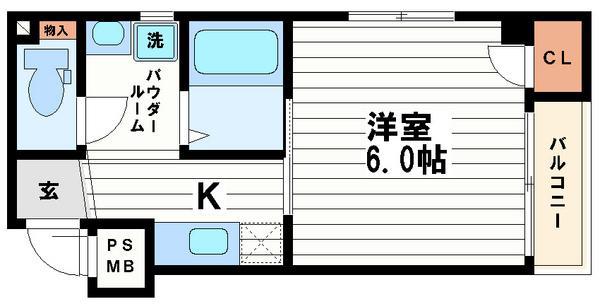 ベルメゾン本町マンション(1K/1階)の間取り写真