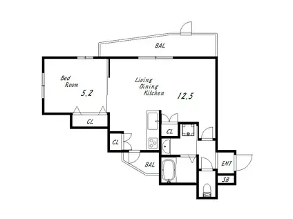 DIAMOND GREEN(1LDK/3階)の間取り写真