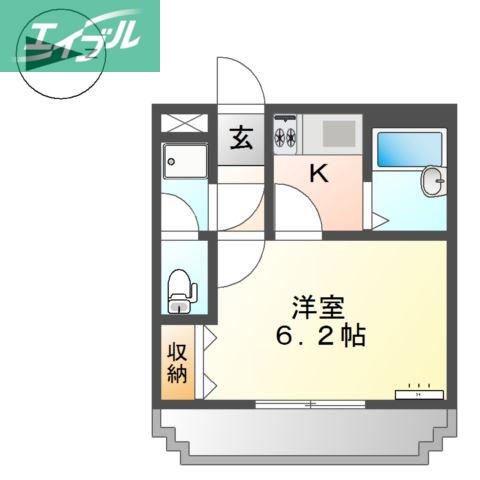 グランチェスタ(1K/1階)の間取り写真